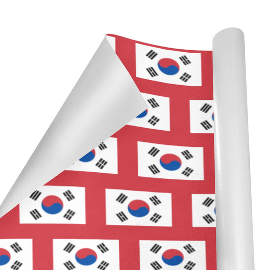 South Korea Flag Inspired Custom Gift Wrapping Paper 58"x 22.5" (4 Rolls)
