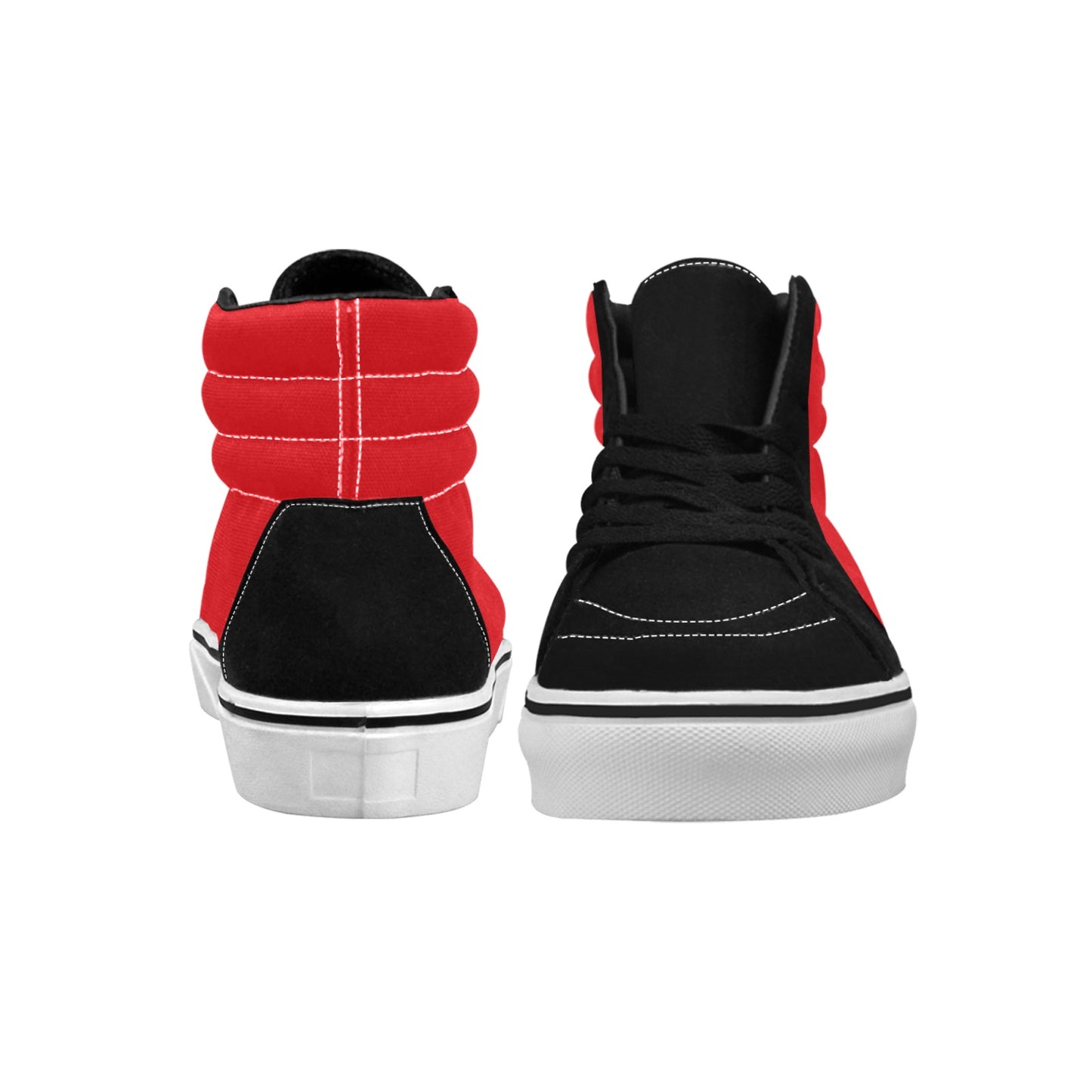 USA/American Flag Inspired "USA" Women's High Top Canvas Shoes (Red)