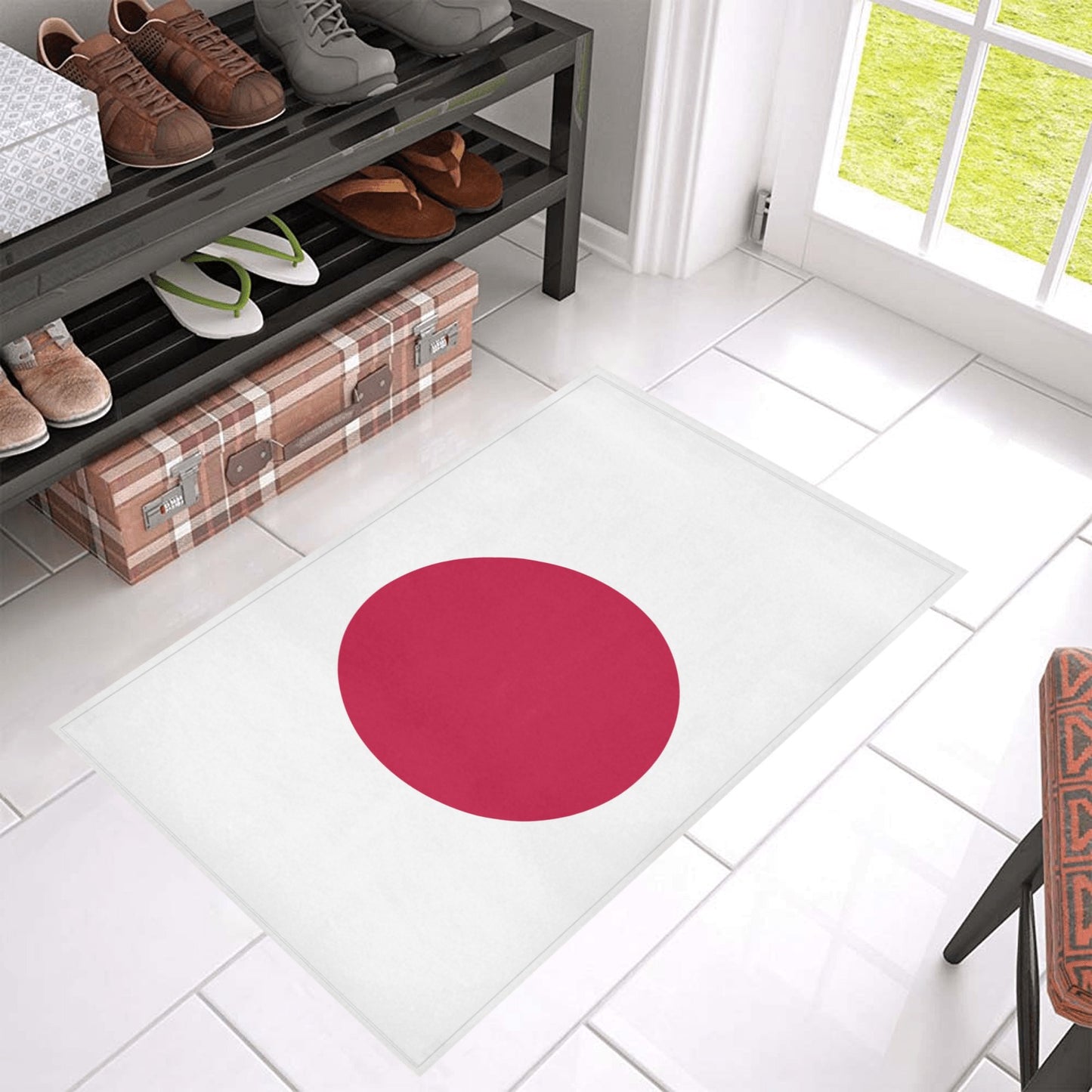 Japan Flag Inspired Doormat 30" x 18" (Sponge Material)