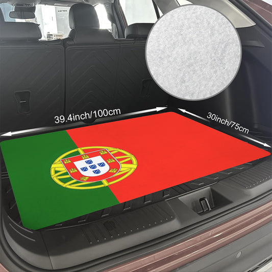 Portugal Flag Inspired Car Trunk Mat 100 × 75 cm / 39.4 × 30 in Printed in the USA