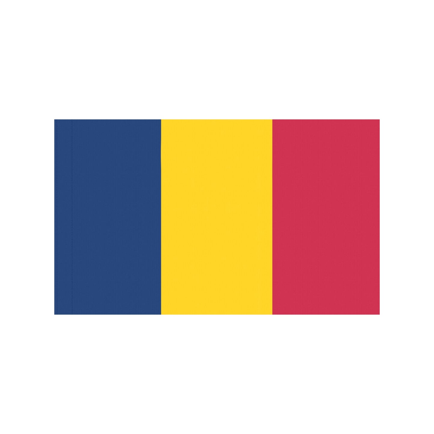 Luv My Flag's vertical tricolor: blue, yellow, red stripes.