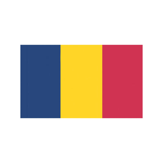 Luv My Flag's vertical tricolor: blue, yellow, red stripes.