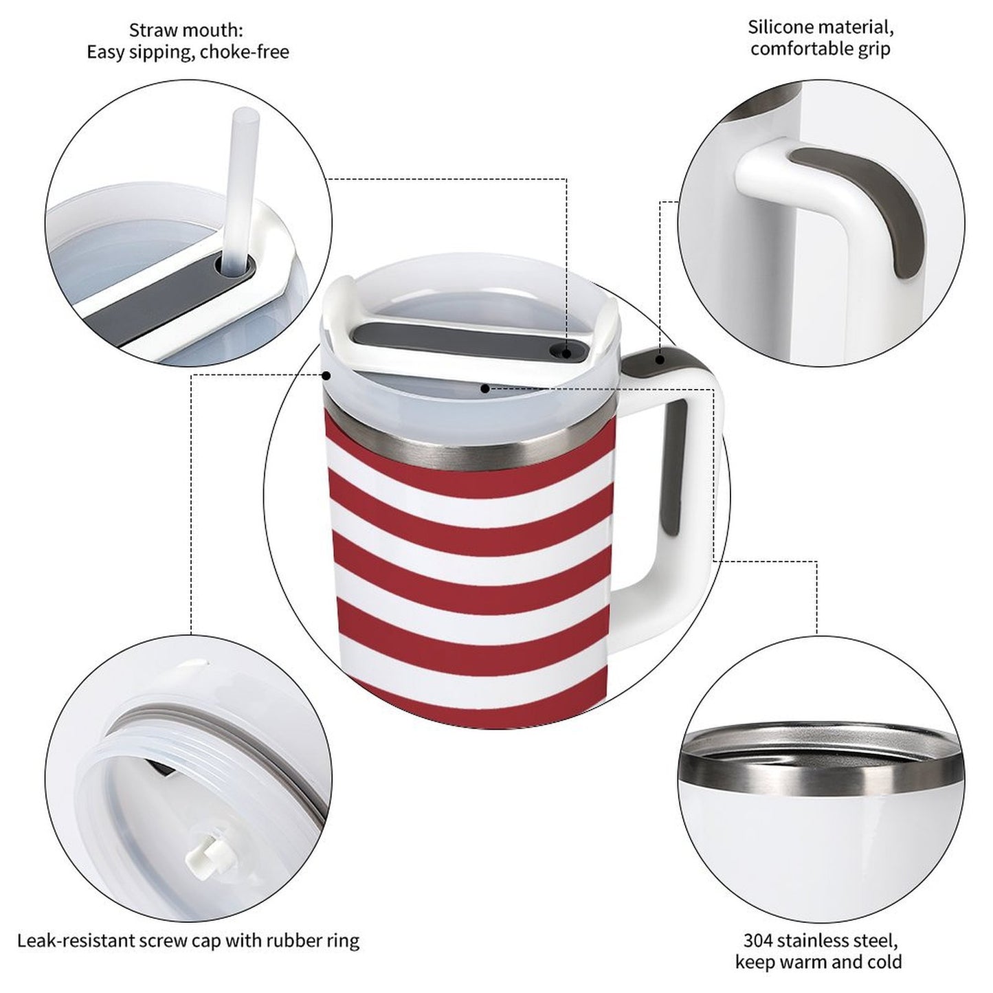 USA Flag 40 oz Stainless Steel Tumbler - Made in America