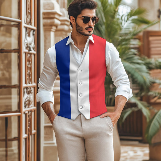 France Flag Suit vest jacket