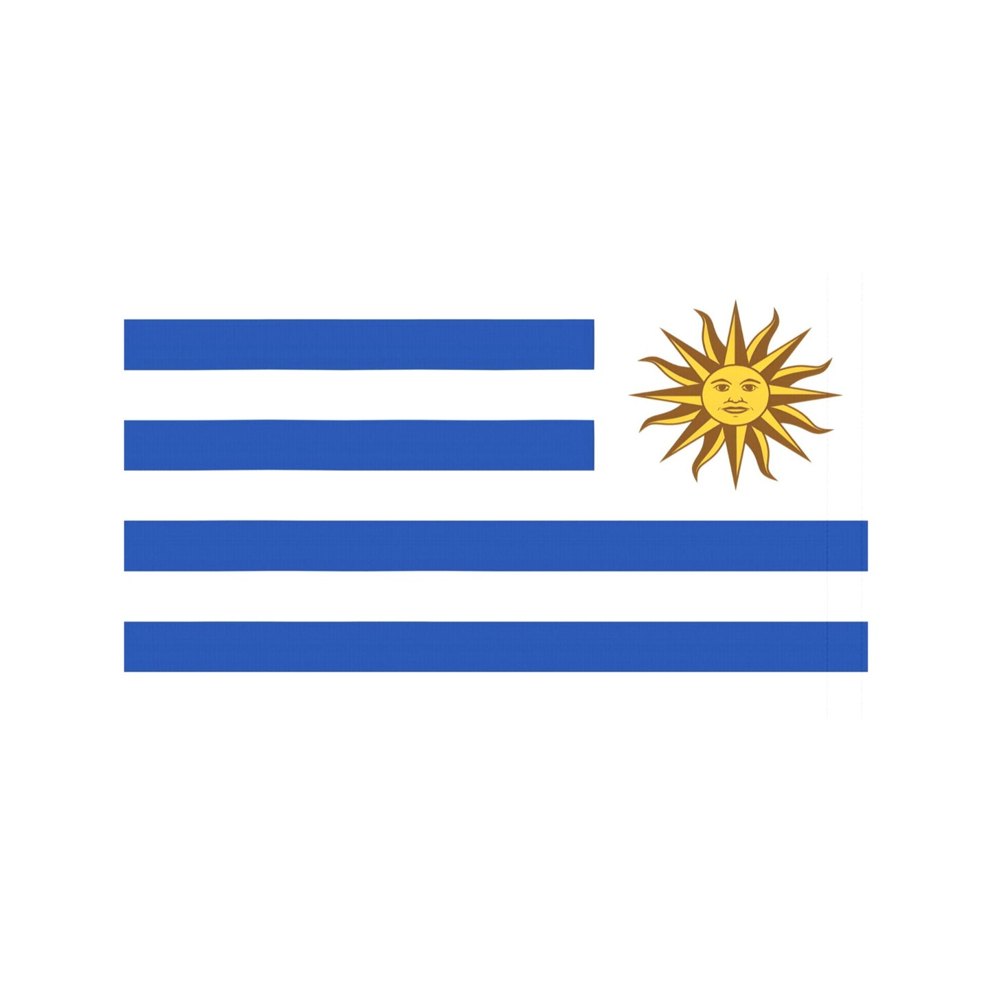 Uruguayan flag design by Luv My Flag, blue stripes.
