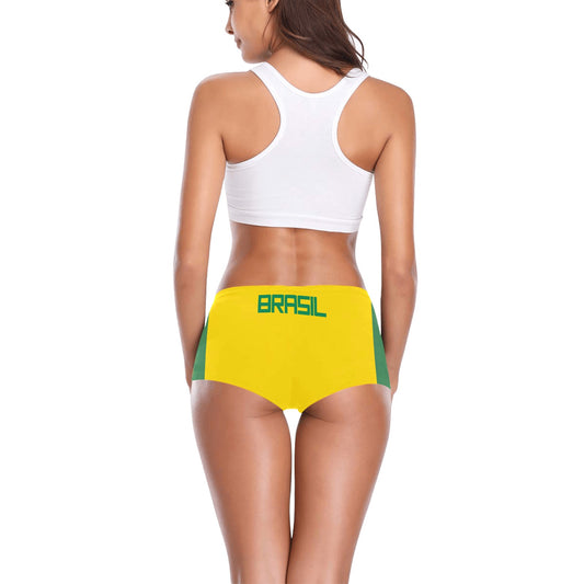 Brazil Flag Inspired Women's Boyshort Panties