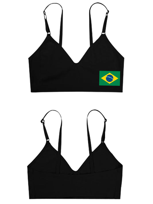 Brazil Flag Women's Seamless Bra | Ships from USA