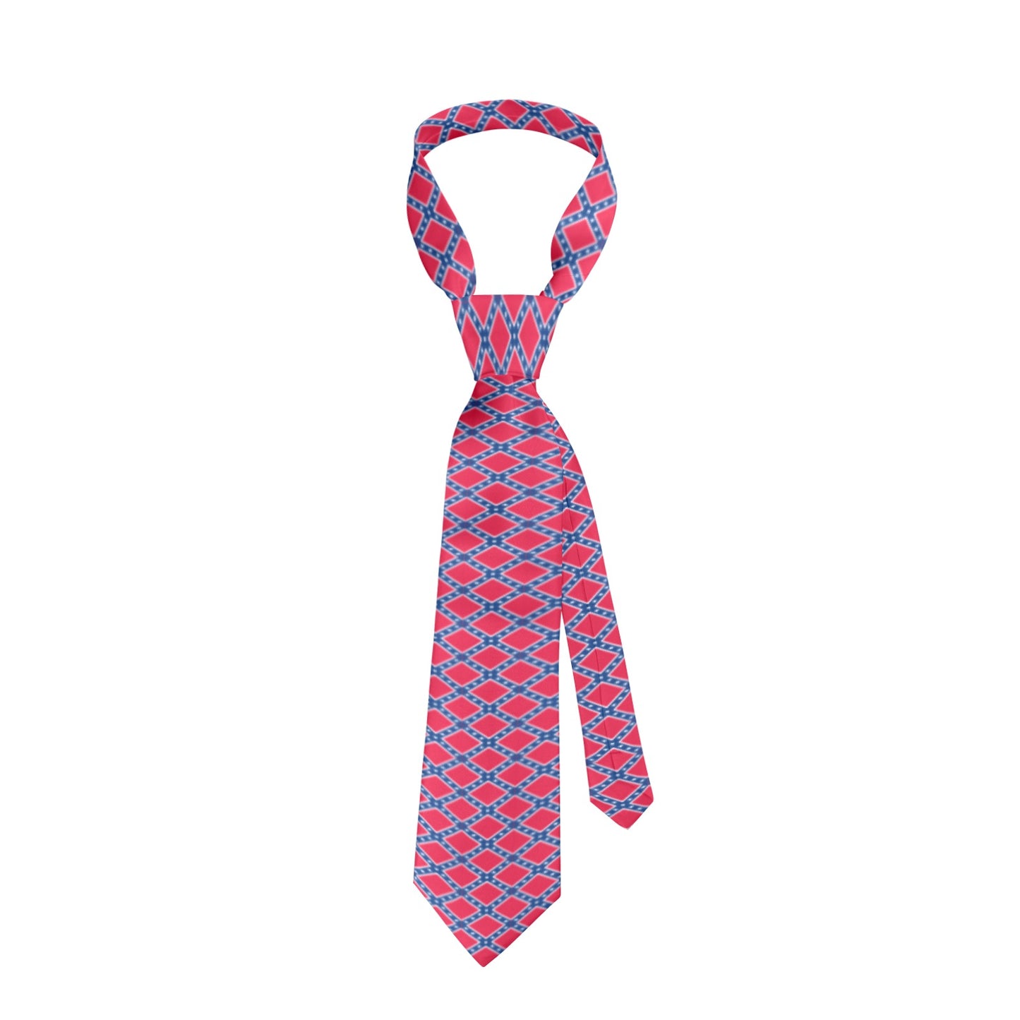 Confederate Battle Flag Inspired Pattern Classic Necktie (Two Sides)
