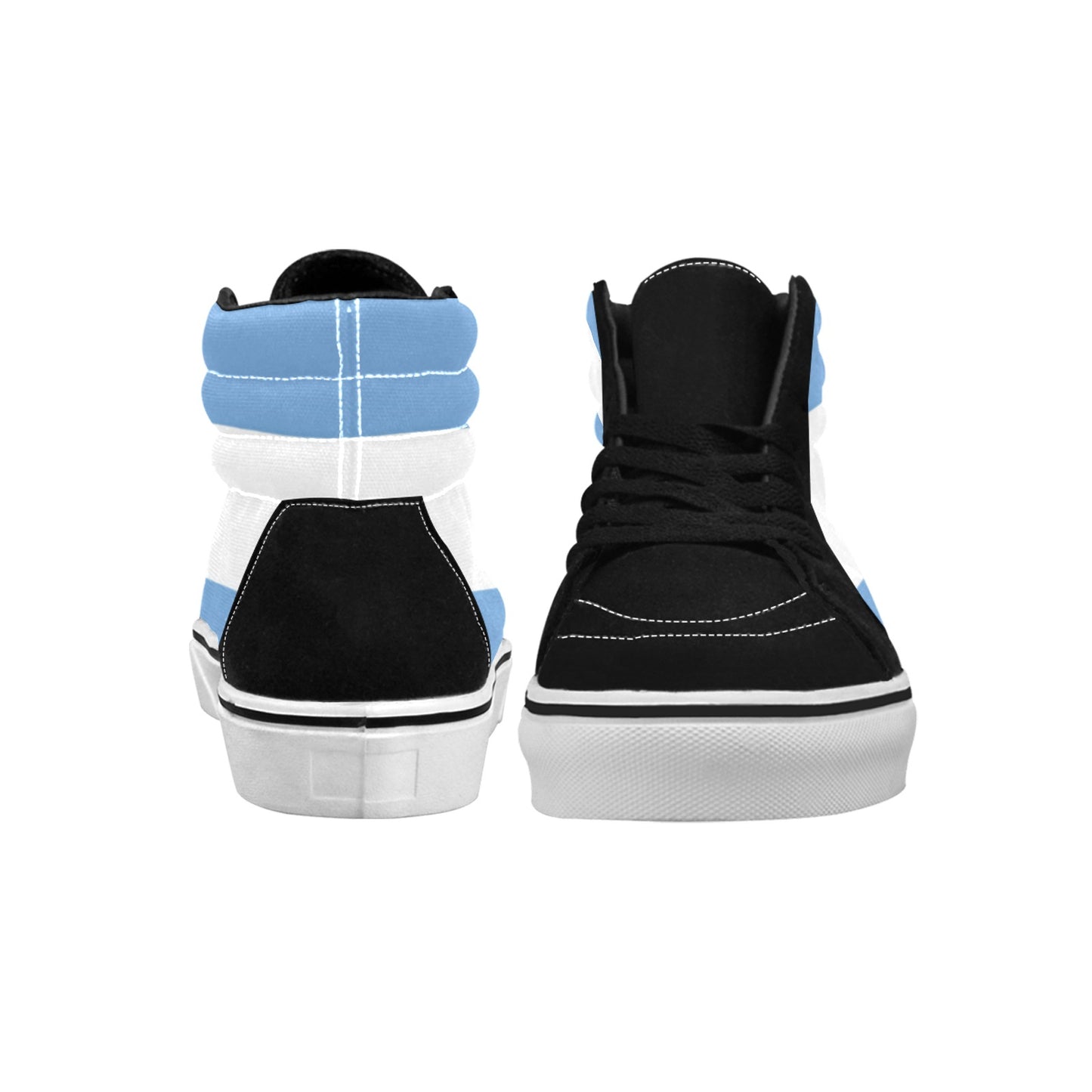 Argentina Flag Inspired Men's High Top Canvas Shoes