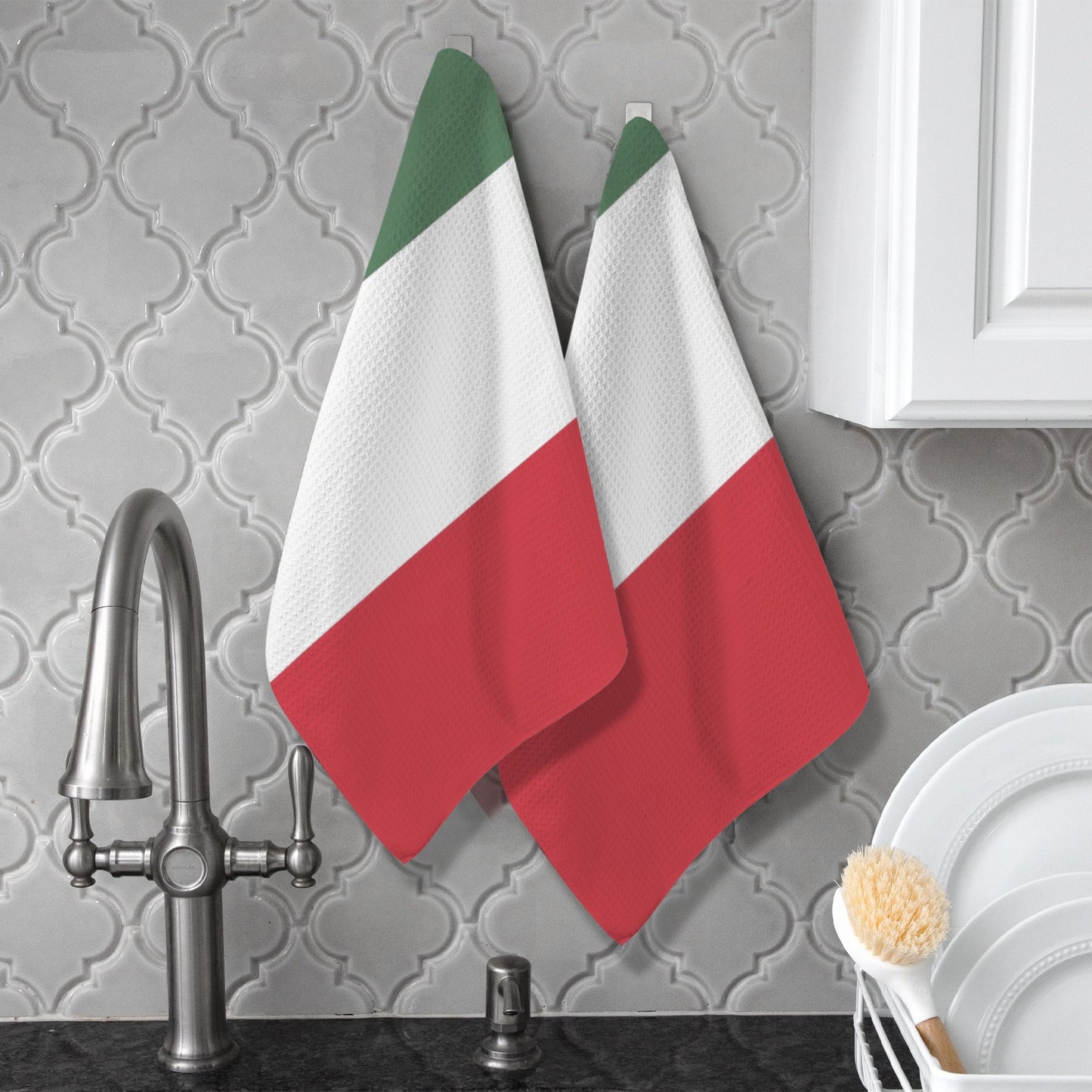 Hungary Flag Inspired Kitchen Towel 40X60cm (Pack of 2) (Made in the USA)