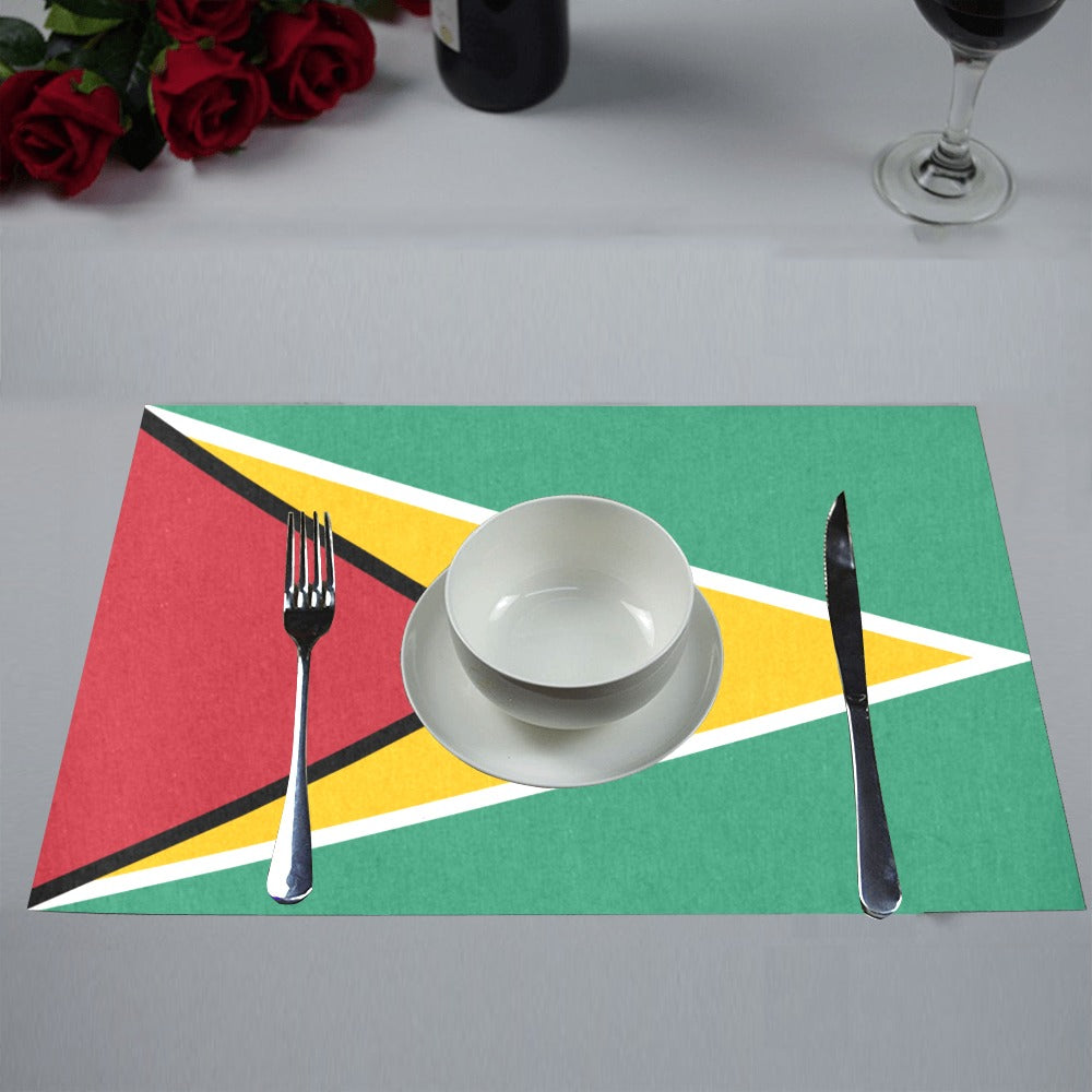 Guyana Flag Placemats 12" x 18" (Set of 6)