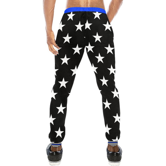 Thin Blue Line Flag Inspired All Over Print Unisex Sweatpants