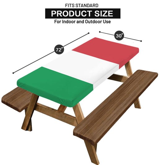 Italy Flag Picnic Table Cover (72" x 30") (Made in the USA)