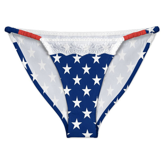 USA/American Flag Inspired Lace Trim Underwear