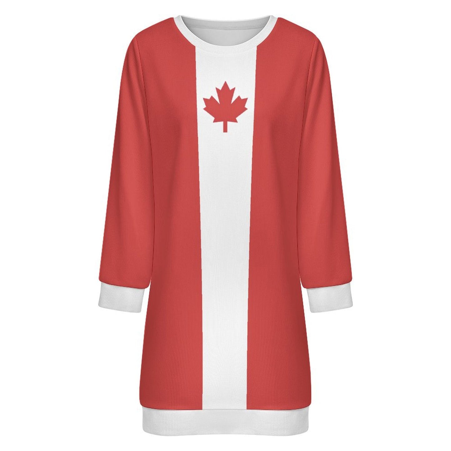 Canada Flag Inspired Sweater Dress