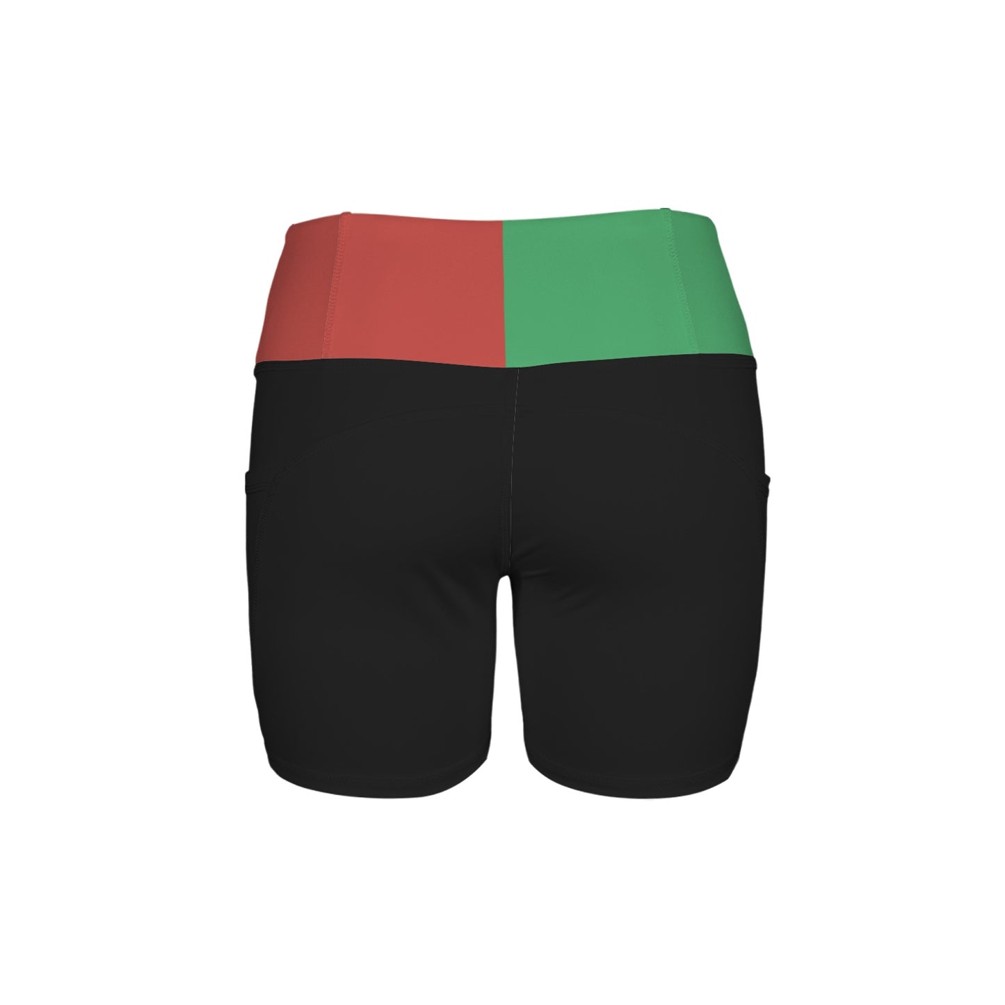 Mexico Flag Inspired Pocket Yoga Active Shorts
