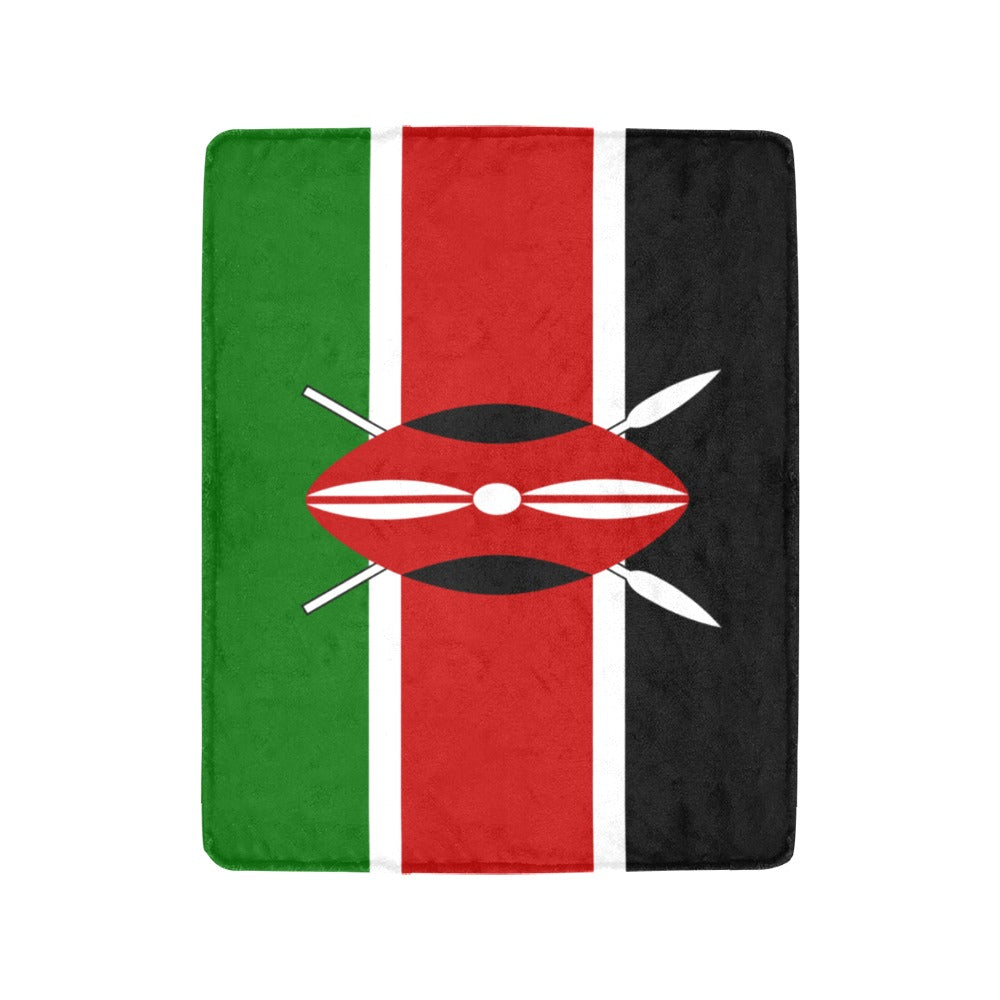 Kenya flag fleece blanket.