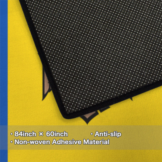 Moldova Flag Inspired 84x60 Inch Area Rug with Black Binding (Made in the USA)