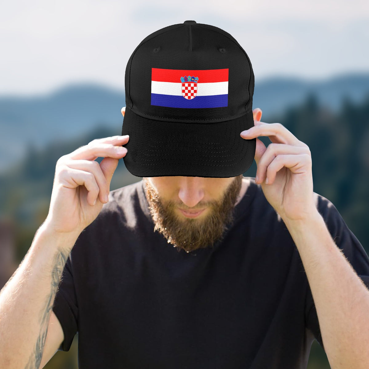 Croatia Flag Inspired Baseball Cap | Printed in the USA