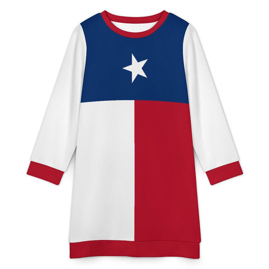 Texas Flag Inspired Sweater Dress