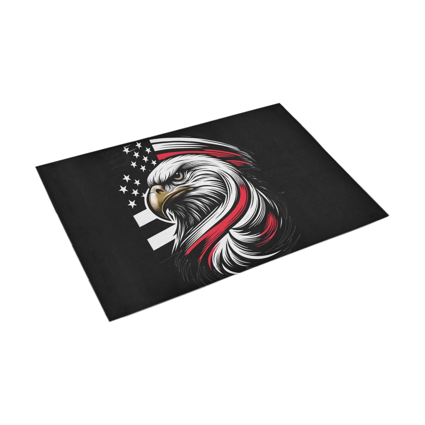 Thin Red Line Flag Inspired Eagle Doormat 30" x 18" (Sponge Material)