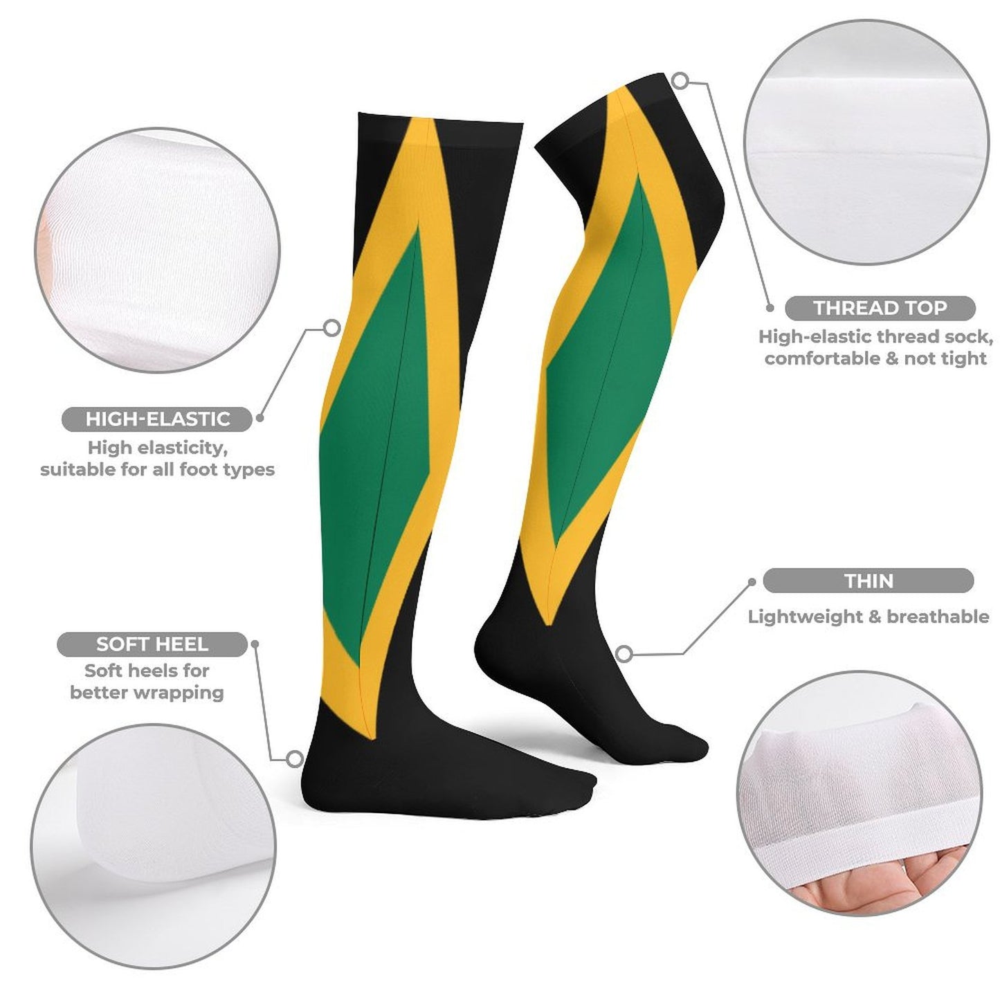 Jamaica Flag Trendy Stockings(Long)