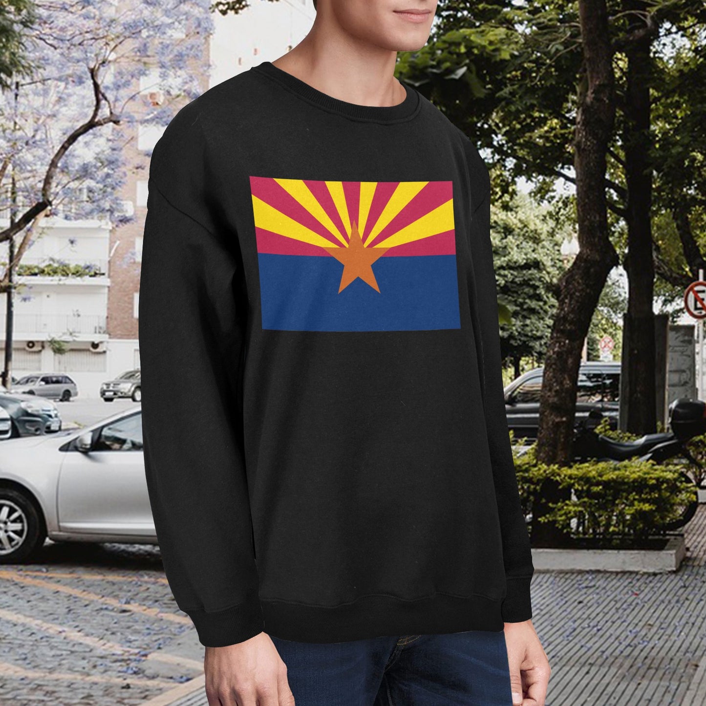 Arizona Flag Unisex Fleece Sweatshirt (Made in the USA)