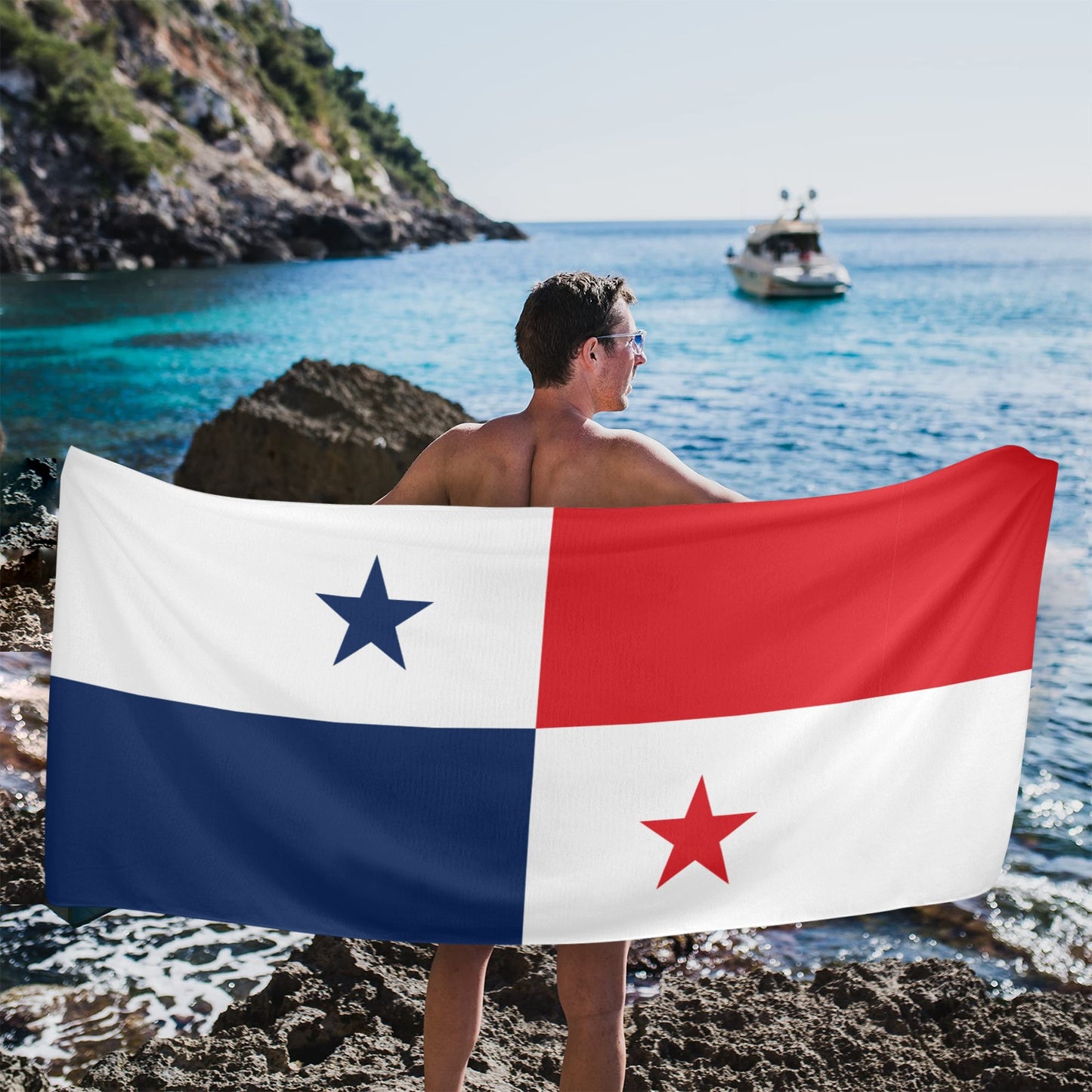 Panama Flag Beach Towel 31"x71" (Made in USA)