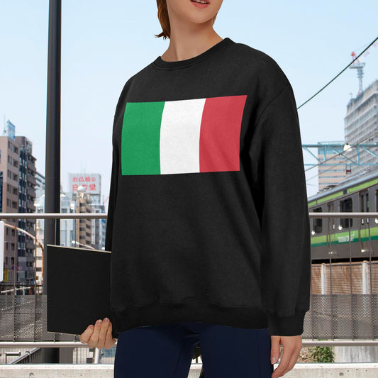 Italy Flag Unisex Fleece Sweatshirt (Made in the USA)