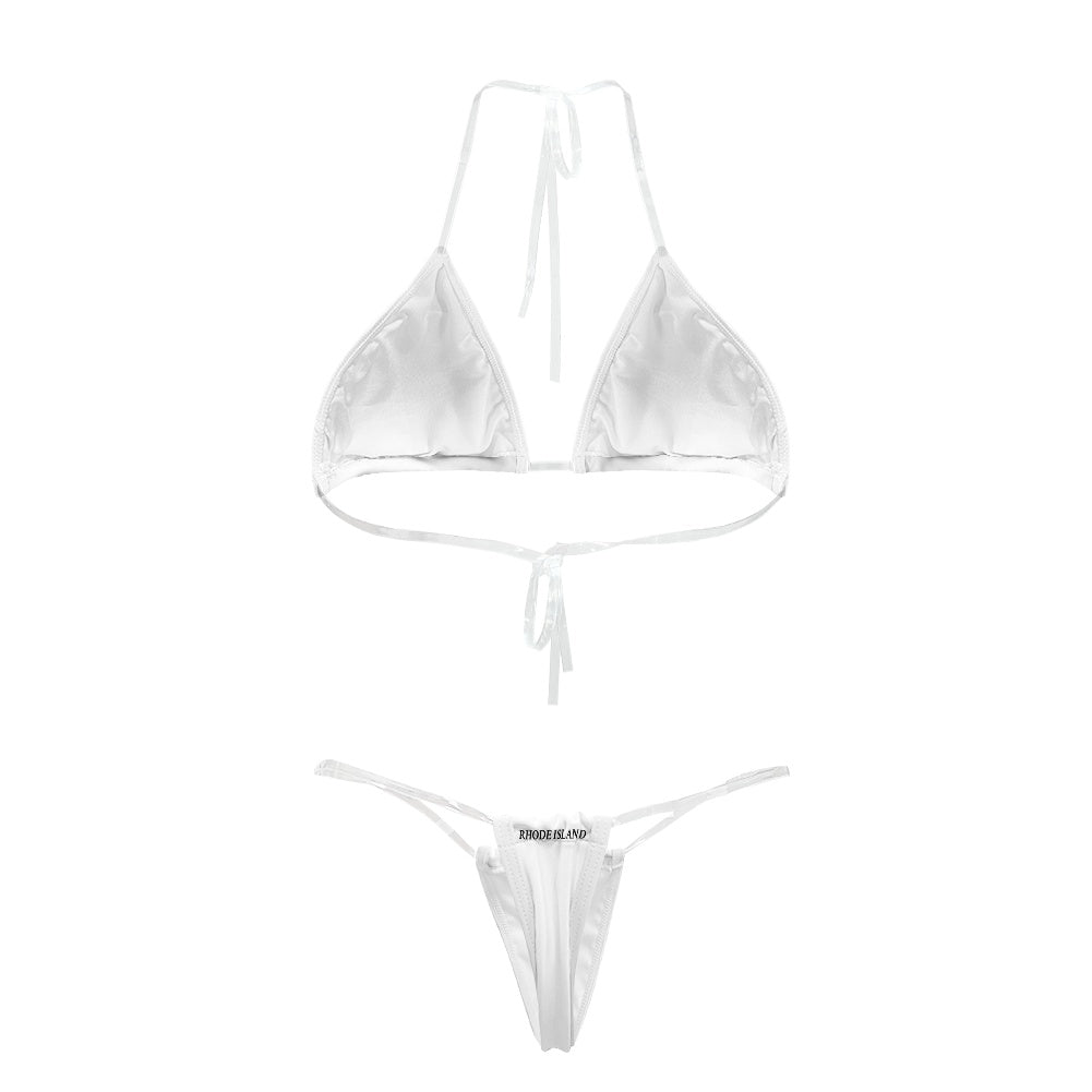 Rhode Island Flag Transparent String Thong Bikini