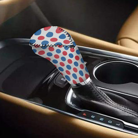 USA/American Flag Inspired Polka Dots Pattern Gear Lever Cover+Hand Brake Cover
