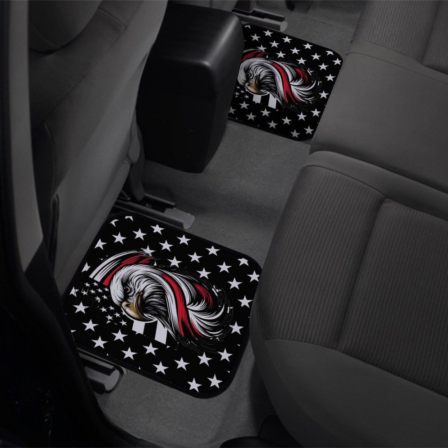 Thin Red Line Flag Inspired Eagle Car Floor Mats(4pcs)