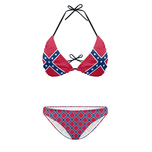 Confederate Battle Flag Inspired Women's Bikini