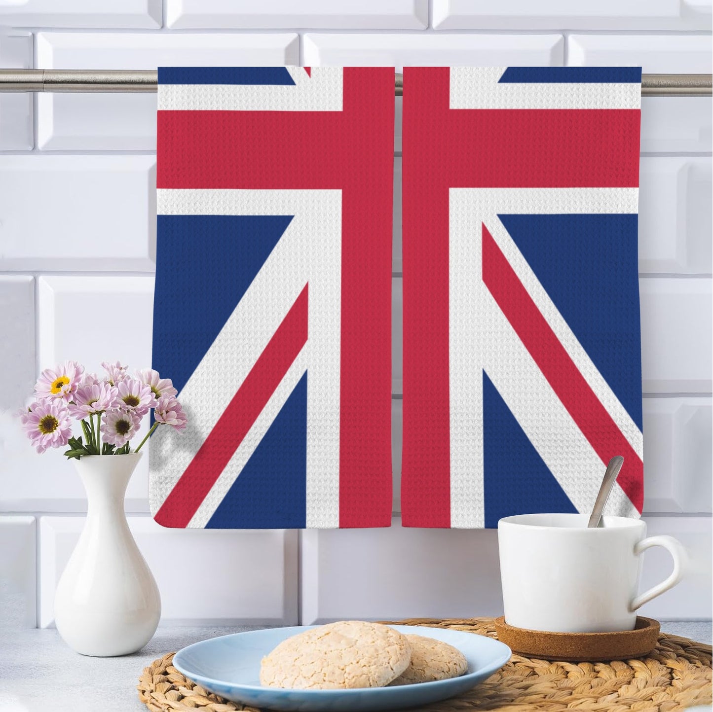UK/Great Britain Flag Inspired Kitchen Towel 40X60cm (Pack of 2) (Made in the USA)