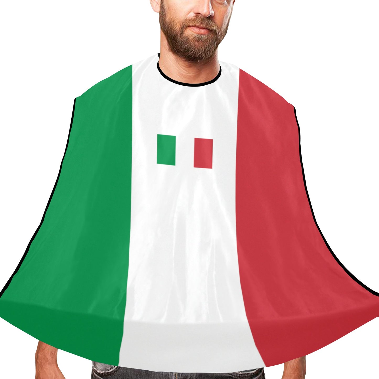 Italy Flag Beard Bib Apron for Men Shaving & Trimming