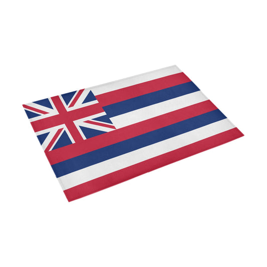 Hawaii Flag Inspired Doormat 30" x 18" (Sponge Material)
