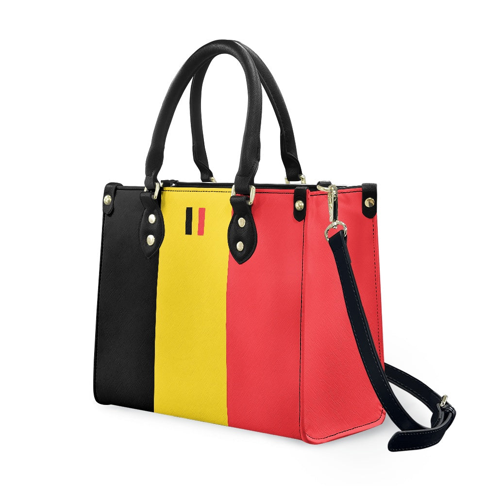 Belgium Flag Inspired PU Leather Handbag – Bold, Stylish & Functional - Luv My Flag