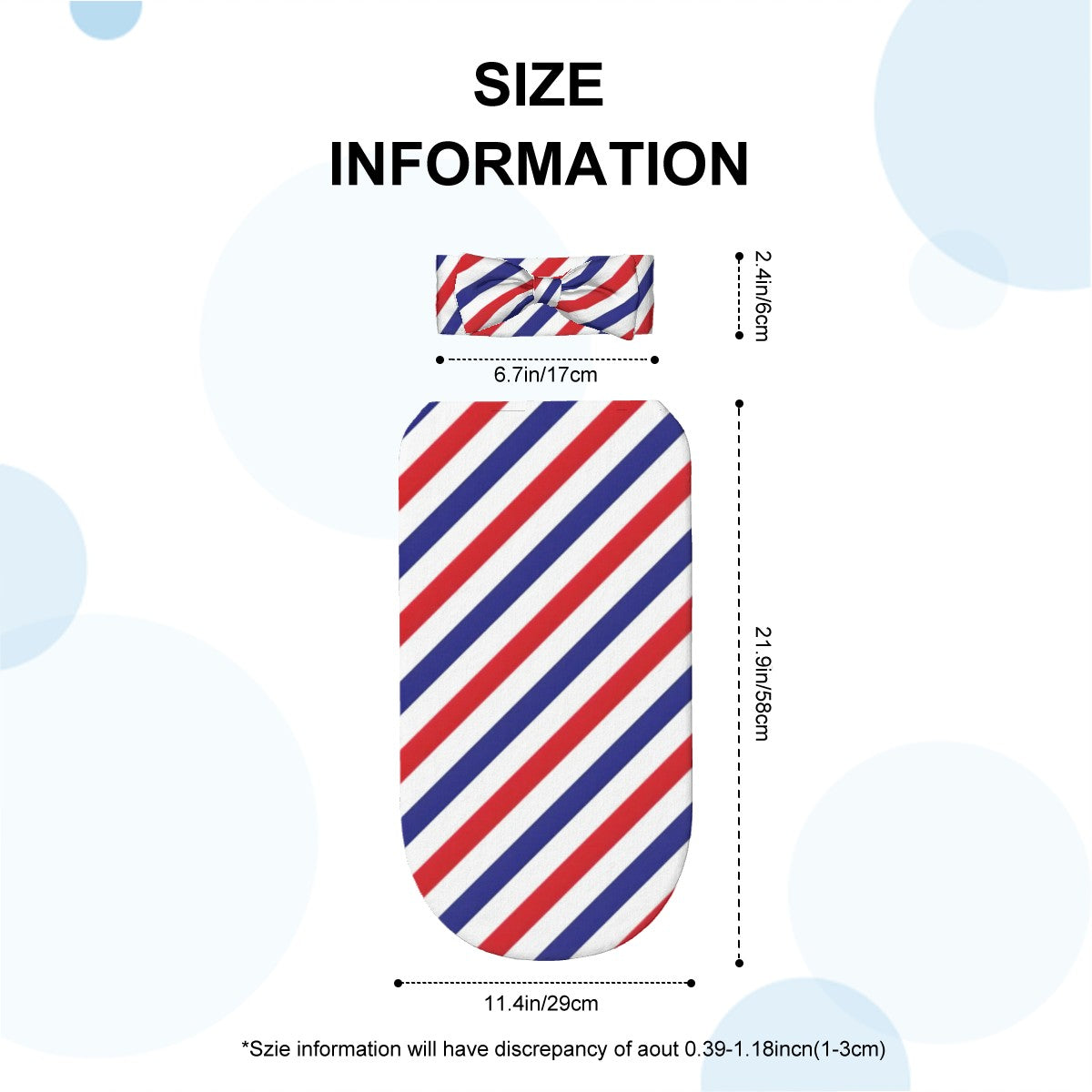 USA/American Flag Inspired Stripes Pattern Baby Swaddle Sack with Baby Headband