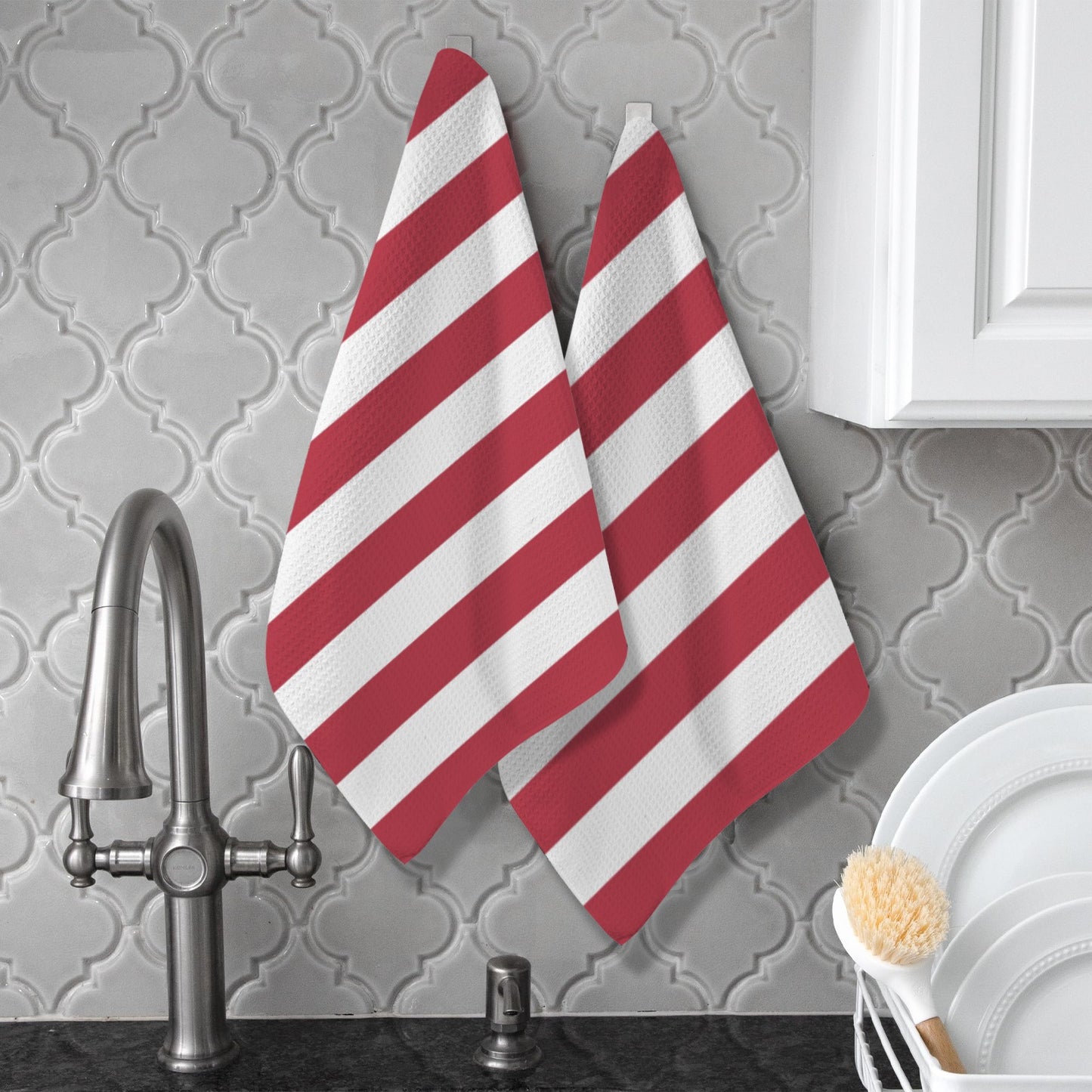 USA/American Flag Inspired Kitchen Towel 40X60cm (Pack of 2) (Made in the USA)