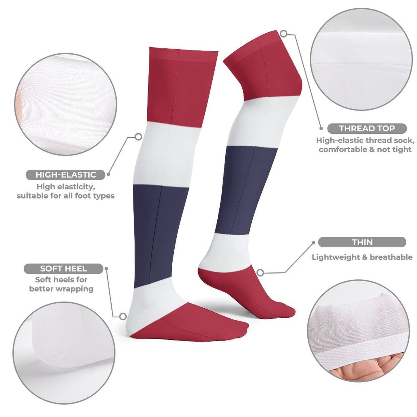 Thailand Flag Trendy Stockings(Long)