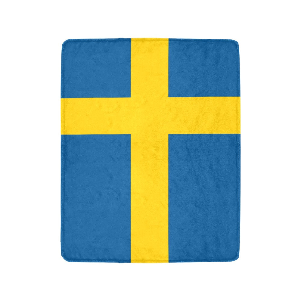 Luv My Flag blanket featuring Sweden's blue and yellow flag.