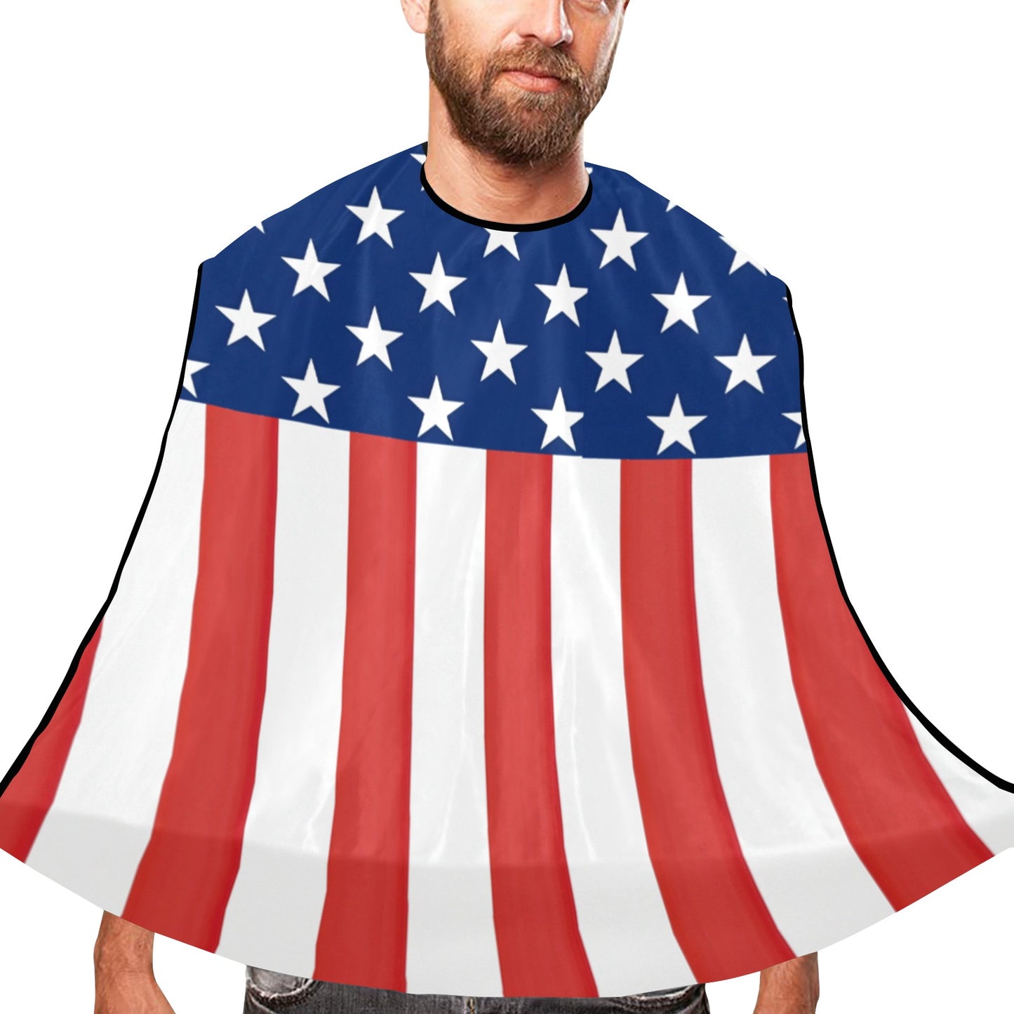 USA/American Flag Beard Bib Apron for Men Shaving & Trimming