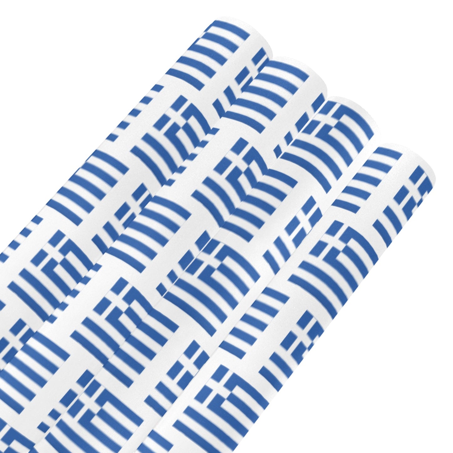 Greece Flag Custom Gift Wrapping Paper 58"x 22.5" (4 Rolls)