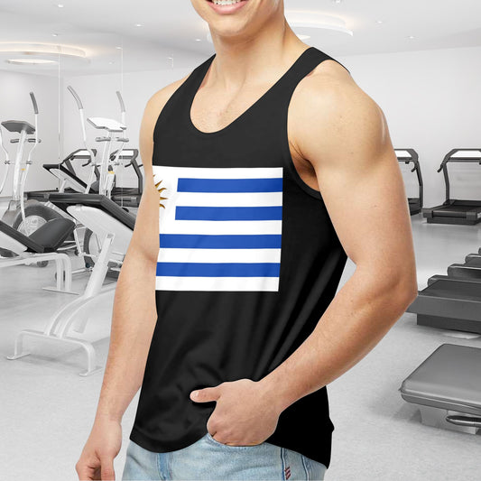 Uruguay Flag Men's Tank Top (Front Printing) | Ships from USA