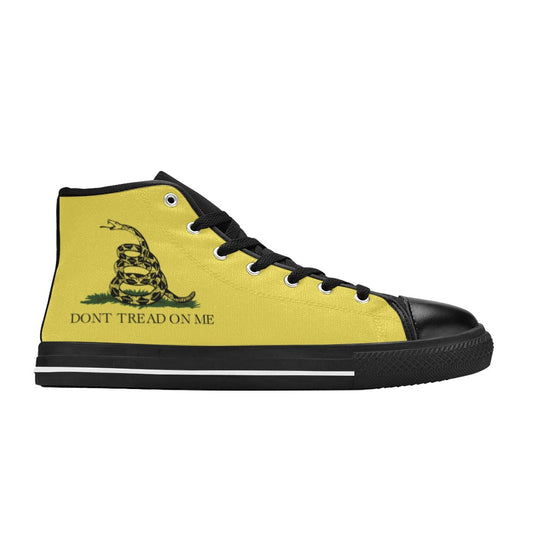 Gadsden Flag Mens High Top Canvas Shoes