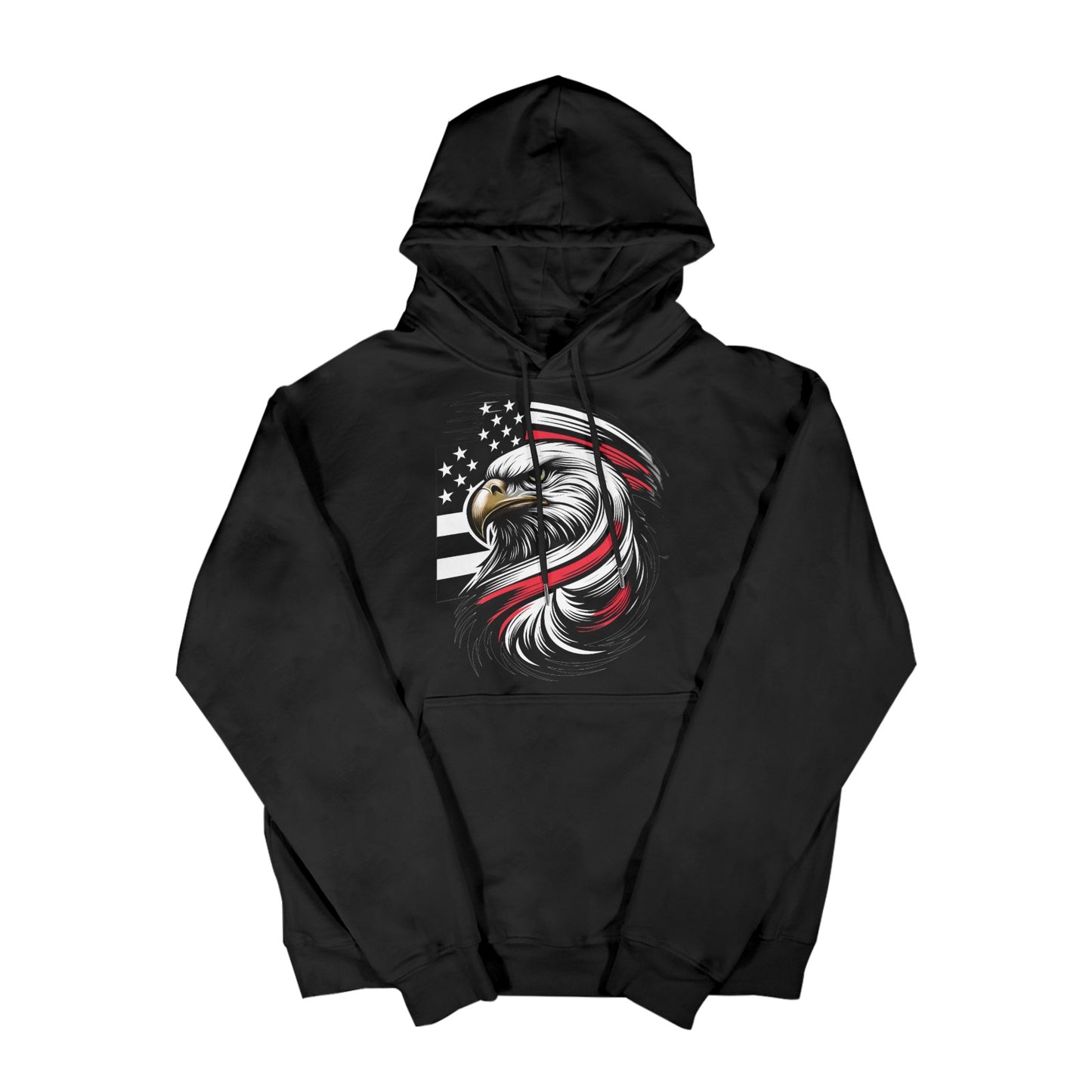 Thin Red Line Flag Inspired Eagle Women's Hoodie Made in the USA