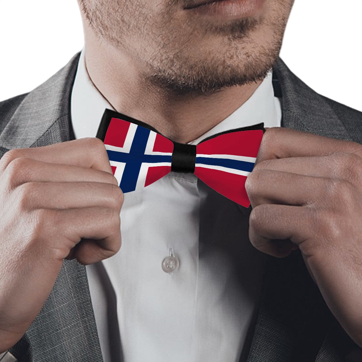 Norway Flag Inspired Bow Tie – Look Sharp, Show your Columbian Pride