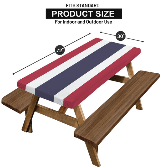 Thailand Flag Picnic Table Cover (72" x 30") (Made in the USA)