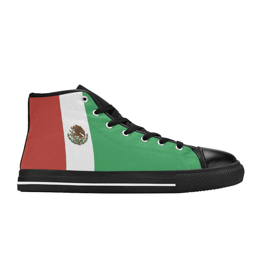 Mexico Flag High Top Canvas Men's Shoes