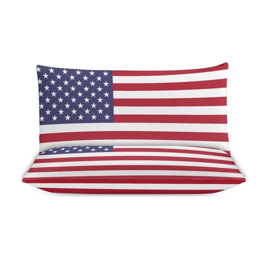 USA/American Flag Inspired 3-Piece Bedding Set (1 Duvet Cover + 2 Pillow Shams) – 102"×90"